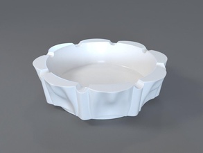 decorative ashtray decor design glass white marble plastic wood black art houseware furniture sculpture house 3d print model - Mito3D