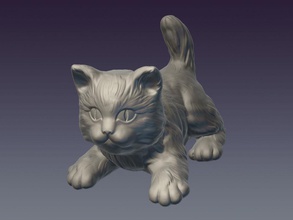 decorative cat 3d print model kitten decor decoration house miniature sculpture toy games toys 3d print model - Mito3D