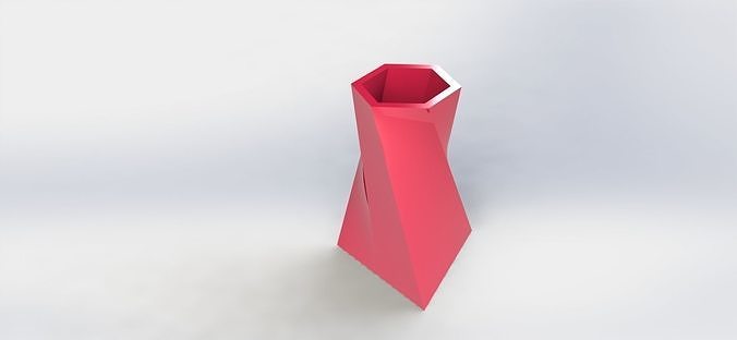 decorativo fiore pentola 7 fiori pianta vaso Casa decorazione design astratto arte deco freddo impianti albero alberi natura ceramica geometrico triangolo arredamento 3D print model - Mito3D