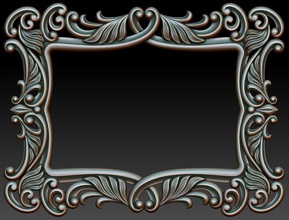 decorative frame 8 art ornate elegant banner architectural basrelief cnc decor decoration details engraving relief rococo wall woodcarving mirror picture carved milling ornament other 3d print model - Mito3D