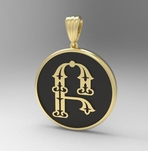 dekoratif mektup 3dprinted Trchnagir tasarım moda altın mücevher kuş kaligrafi takı yazdırılabilir baskı gümüş alfabe Ermeni yazı tipi minyatürler hatıra kolye 3d print model - Mito3D