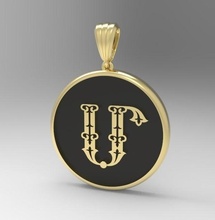 dekoratif mektup Trchnagir kuş kaligrafi alfabe Ermeni yazı tipi minyatürler hatıra mücevher takı yazdırılabilir baskı gümüş 3dprinted tasarım moda altın kolye 3d print model - Mito3D