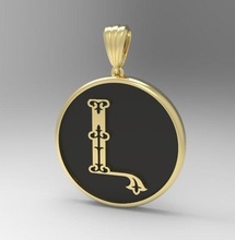 dekoratif mektup Trchnagir kuş kaligrafi alfabe Ermeni yazı tipi minyatürler hatıra mücevher takı yazdırılabilir baskı gümüş 3dprinted tasarım moda altın kolye 3d print model - Mito3D