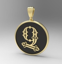 dekoratif mektup ch 3dprinted Trchnagir tasarım moda altın mücevher kuş kaligrafi takı yazdırılabilir baskı gümüş alfabe Ermeni yazı tipi minyatürler hatıra kolye 3d print model - Mito3D