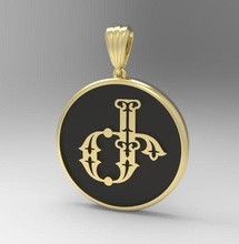 dekoratif mektup ge Trchnagir kuş kaligrafi alfabe Ermeni yazı tipi minyatürler hatıra mücevher takı yazdırılabilir baskı gümüş 3dprinted tasarım moda altın kolye 3d print model - Mito3D