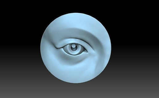 decorativo pannello occhio occhi occhiata Visualizza cnc decorazione arredamento parete arte sculture 3d print model - Mito3D