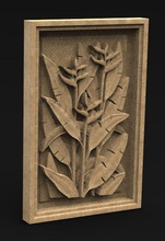 decorativo panel naturaleza 3 3d modelo escultura esculturas Arte figura alivio figurilla mármol decoración plantas tallado madera cnc 3dprint impresión imprimible 3d print model - Mito3D