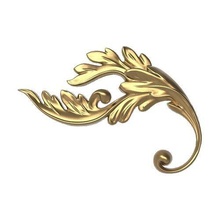 decorative pattern ready 3d printing curve smooth wave slick gold incense delicate ornate silk abstract tire art sculptures 3d print model - Mito3D