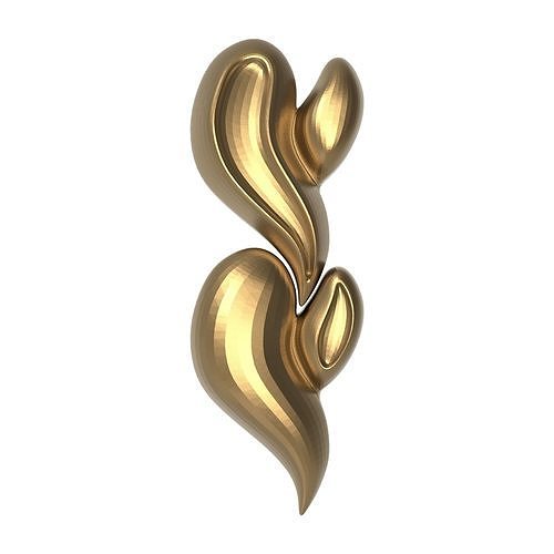 decorative pattern ready 3d printing gold alphabet shining disjunct typeset glazed typographic typography design contemporary printable font art sculptures 3D print model - Mito3D
