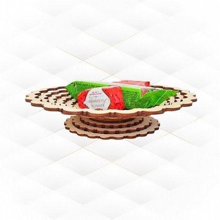 decorativo plato cocina decoración láser corte diseño regalo cortar dibujo svg patrón vector modelo casa comida 3d print model - Mito3D