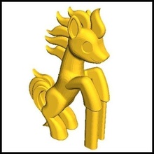 dekorativ Pony Zahl Dekor Tiere Spielzeuge Charakter Spiele 3d print model - Mito3D