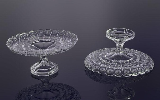 decorative silver cake stand candy decor house decoration carving glassware crystal glass carvedglass vase plate bowl stem tableware decoreglass houseware champagne wineglass various models 3d print model - Mito3D