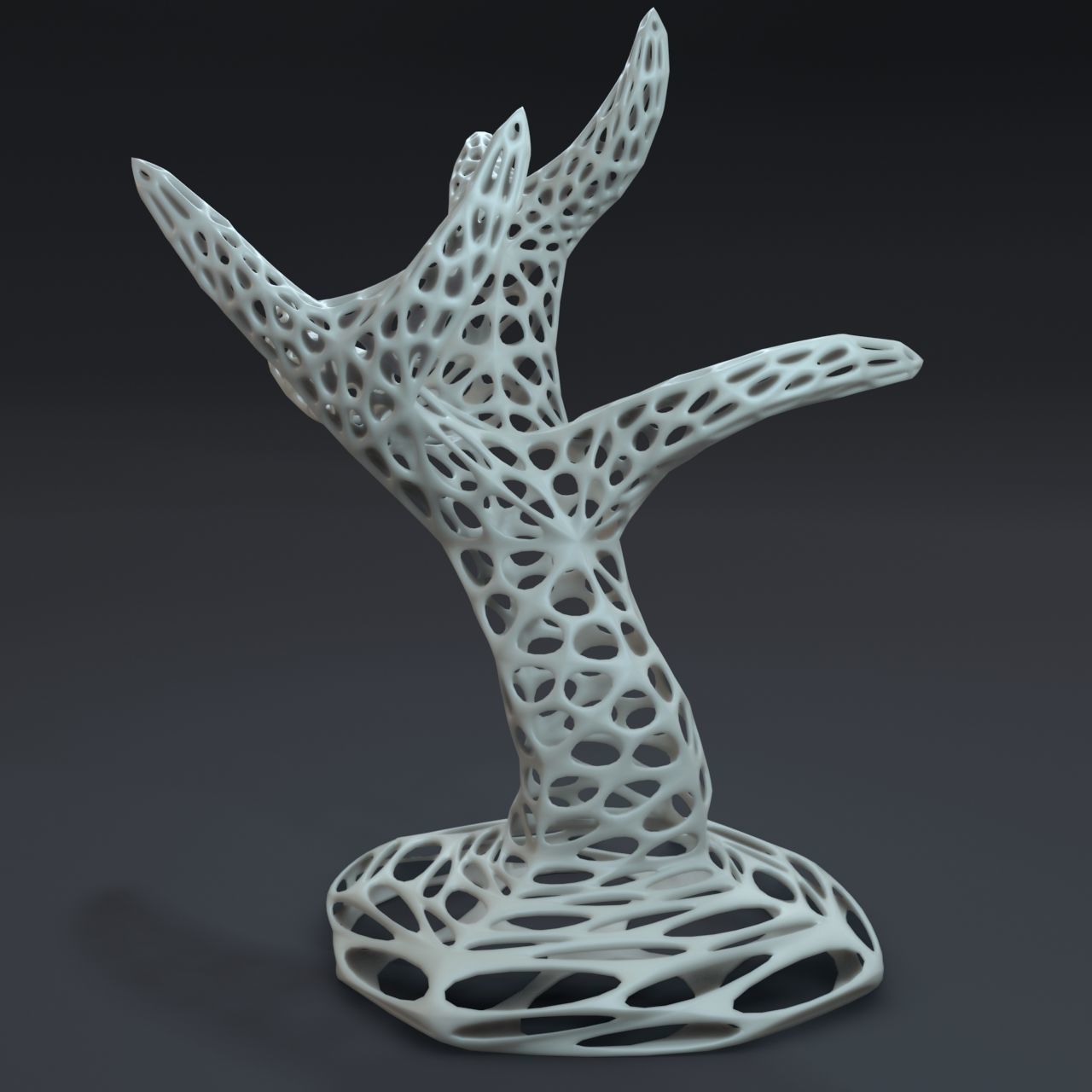 arbre décoratif trous art de la décoration conception faune nature modèle forme d'arbre en 3dprint les mathématiques forêt plantes mathématique 3D print model - Mito3D