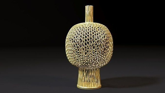 dekoratif vazo güzel Voronoi kuru Odun dekor iç dekorasyon baskı nostaljik Sanat ev eşyaları geometrik modern tasarım 3d print model - Mito3D
