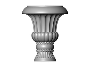 dekorativ vase urne seil motive topf blumentopf keramik dekoration carving cnc ornament artcam gips formteile linderung druckbar antiquität aufwendig garten steingut kunst skulpturen 3d print model - Mito3D