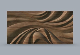 decorative wall panel 3dwalldecor 3ddecorativepanel decorativepanel amorphouspanel amorphouswalldecor house decor interrior wallpanel 3dwall 3dwallpanel design cncwall cncdecorative wave waving 3d print model - Mito3D