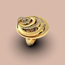 dee grisogonnoo gypsi anillo la joyería de oro lujo plata imprimible el platino gem brillante diamante belleza degrisogono gitana amarillo blanco los anillos 3d print model - Mito3D