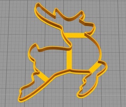 deer - cookie cutter elk bambi animal cooking house kitchen dining 3d print model - Mito3D