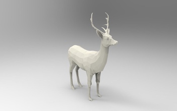 deer 3d printable low-poly games-toys model animals toy games toys 3d print model - Mito3D