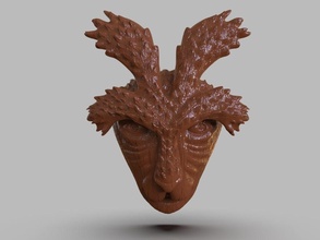 deer god mask simple wooden version 3dprint cosplay ghibli deergod movie replica anime printable print printing highpoly statue halloween costume nature forest wood fashion 3d print model - Mito3D