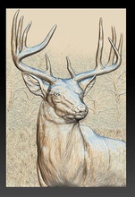 deer head- relief -2019 scene hunting sculptures art 3d print model - Mito3D