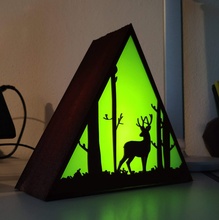 deer lamp light art home modern house deco decoration hunt forest lighting 3d print model - Mito3D