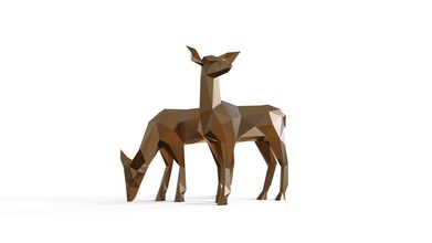 deer miniature 3dprinting 3dprint 3dprinted decoreation lowpoly gift animal nature horn birthday celebration house decor 3d print model - Mito3D