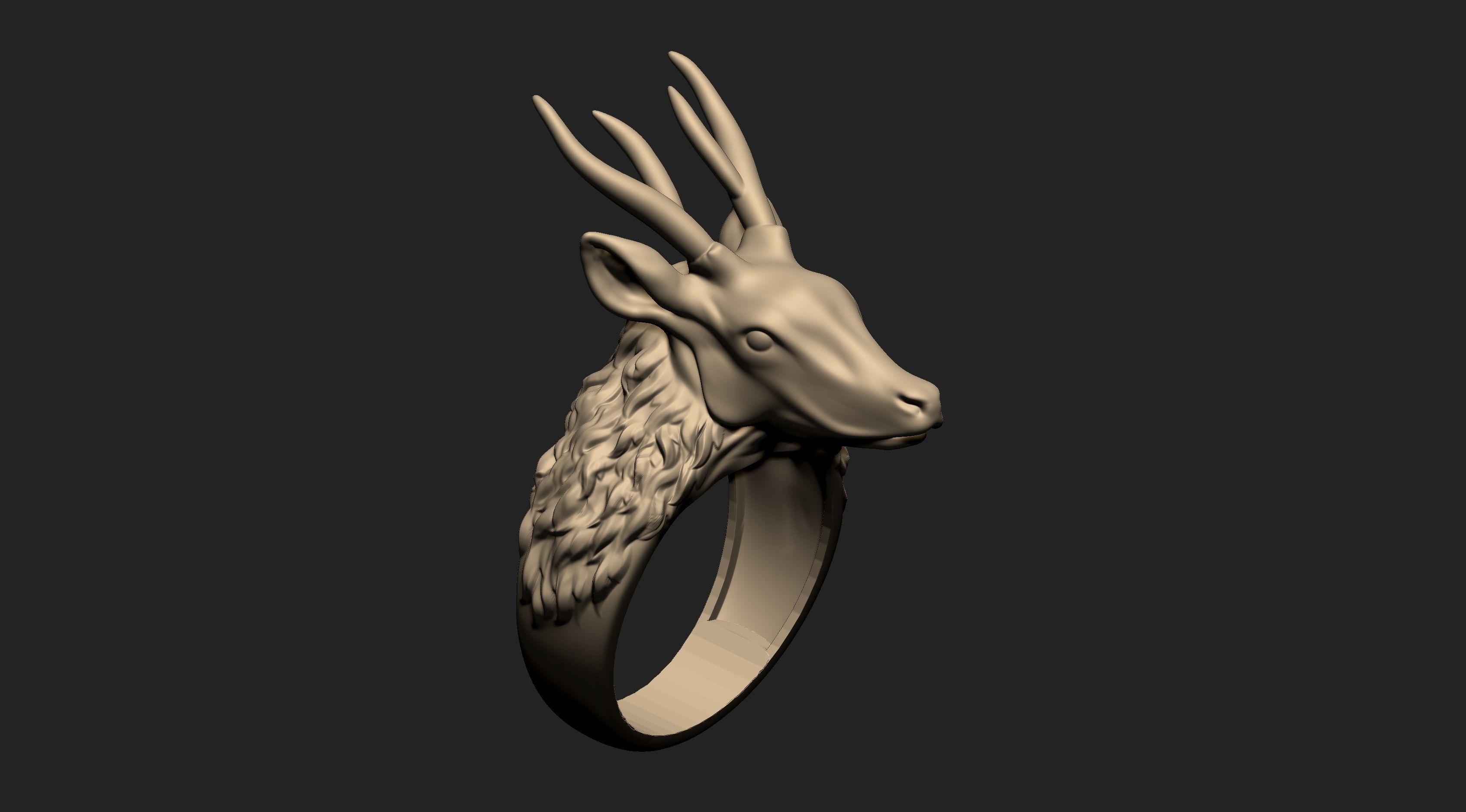geyik yüzük mücevher mücevherler altın gümüş cnc zbrush hayvan longhorn heykel sanat yazdırılabilir hayvanlar kafatası kemik anatomi sayın iskelet takı yüzükler 3D print model - Mito3D