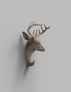 geyik duvar kanca yazdırılabilir ev dekoru kancası heykeli 3dprinting 3dprintfile Yazdır Sanatı dekor dekorasyon Sanat askı anahtarlık elbise askısı heykeller 3d print model - Mito3D