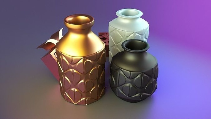 deform modern vase set containers stl love decor home homedecor cute minimal house 3d print model - Mito3D