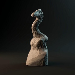 deinocheirus fracasso pre supported dinossauro cabeça animal figura estátua troféu miniatura pré histórico herbívoro arte esculturas 3d print model - Mito3D