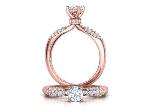 zart Engagement Ring Karat zentr Stein Diamant Schmuck brillant druckbar Mode uk USA vereinigt Europa Frankreich 3d print model - Mito3D