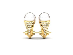 delicate fine earring jewelry luxury elegant ring gem gold silver wedding diamond bracelet necklaces pendant rhinoceros accessory beauty fashion cad jewel earrings 3d print model - Mito3D