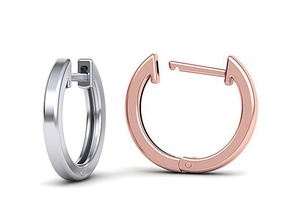 delicato bene cerchio orecchini 3d modello orecchino uniti d'america canada gioielleria moda 14mm oro stampabile bianca rosa diamante luce peso 3d print model - Mito3D