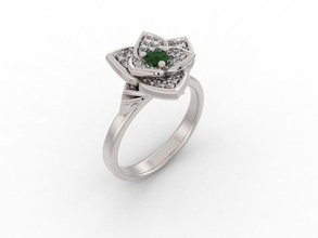 zart Blume Ring Schmuck Juwel Diamant Engagement brillant Mode Schönheit Gold druckbar Design stl 3d print model - Mito3D