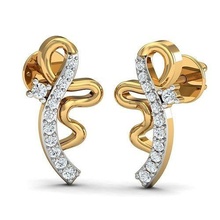 délicat Mobius boucles d'oreilles imprimable or bijoux pierres gemmes brillant bague boucle d'oreille beauté saphir rubis diamant argent sterling bijou goujat 3d print model - Mito3D