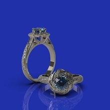 delicado anillo diamantes joyería joya oro plata cnc 3dprinted Moda diseño imprimible señales impresión prototipos anillos 3d print model - Mito3D