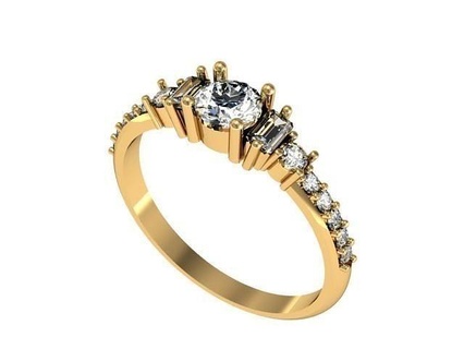 delicato squillare gioielleria oro stampabile argento anelli diamante Fidanzamento nozze gemma Comune inteligente smeraldi moda platino speciale regalo 3d print model - Mito3D
