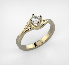 delicado solitaire ring la joyería anillo clásico compromiso plata joya imprimible gem brillante de oro diamante sterling moda y belleza zafiro ruby prendas vestir vintag el los anillos 3d print model - Mito3D