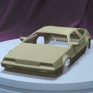 deloreano dmc 12 1981 imprimível carro corpo fenda escalextrico Tamiya rc miniz controle 1 24 rastejante ninco Kyosho scx jogos brinquedos acessórios 3d print model - Mito3D