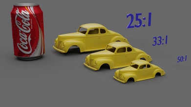 deluxe coupe 1937-1940 1937 1938 1940 40s car 3dprint scaledmodel hobby automotive printable body scalextric miniz micro american diy tamiya control 3d print model - Mito3D