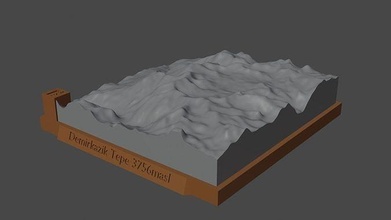 ironkazik colline montagne paysage volcan terrain environnement nature photogrammétrie élévation dem science 3d print model - Mito3D