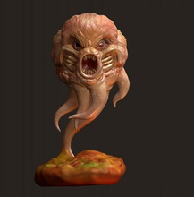 demônio monstro cabeça polvo criatura brinquedo jogos brinquedos 3d print model - Mito3D