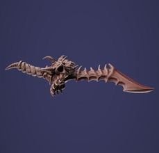 demon blade 3d printable prop monster weaopn dagger cosplay halloween encounter dnd quest epic legendary fantasy magical relic artifact succubus hell scary games toys 3d print model - Mito3D