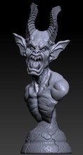 demon bust statue art zbrush 3d collectable 3dmodel demonbust sculpture sculptures 3d print model - Mito3D