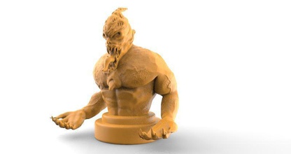 demon bust 1 games-toys monster fantasy mitology creature sculpture gargoyle dracula toy print lovecraft games toys 3d print model - Mito3D