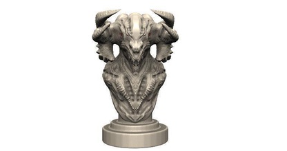 demon bust 2 monster fantasy mitology creature sculpture gargoyle dracula toy print lovecraft games toys 3d print model - Mito3D