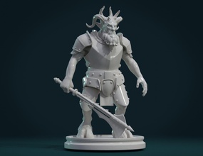 demone figura iii diavolo bestia armature cavaliere figurina inferno statua scultura creatura ascia satana arte sculture 3d print model - Mito3D