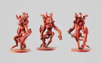 demon fire element elemental gloomhaven gloom boardgame tabletop miniature monster dungeon dragons enemy figure dlp sla 28mm 32mm cooperation games toys board 3d print model - Mito3D