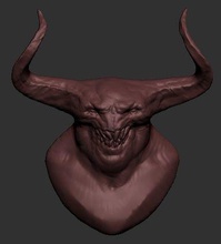 demon head demons 3dprinting print character creature fantasy monster dark beast horror statue printable satan lucifer art sculptures 3d print model - Mito3D